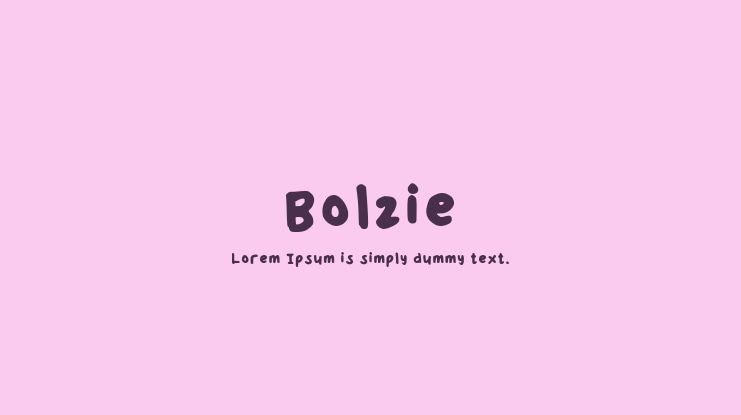 Bolzie Font