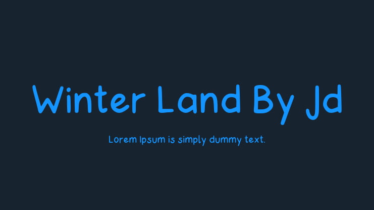 Winter Land By Jd Font
