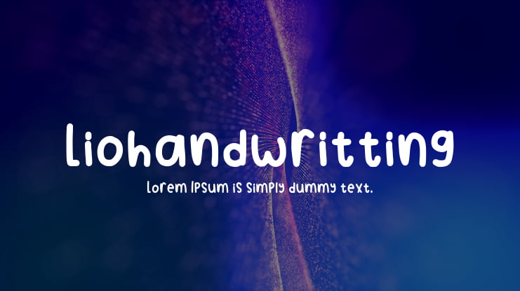 Liohandwritting Font
