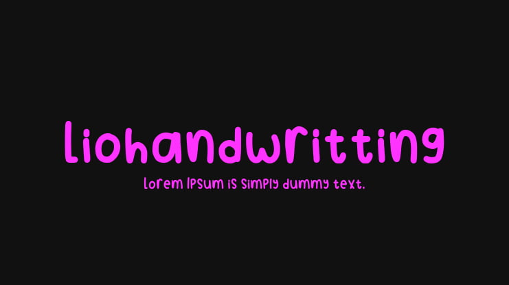 Liohandwritting Font