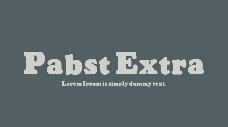 Pabst Extra Font
