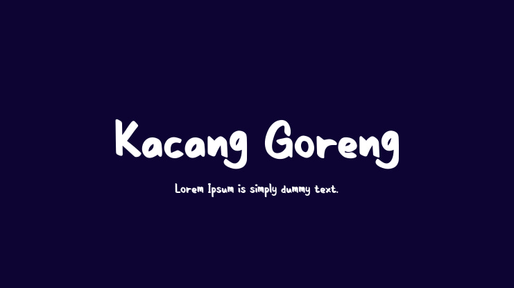 Kacang Goreng Font