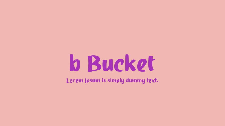 b Bucket Font