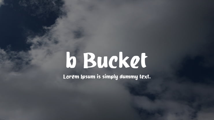 b Bucket Font