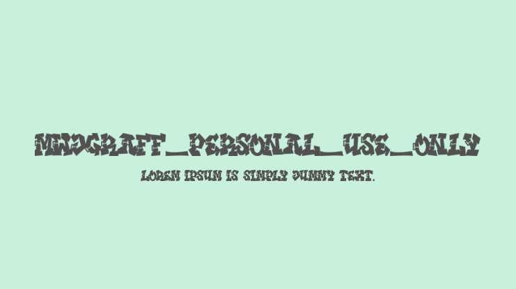 MwdGraff_PERSONAL_USE_ONLY Font Family