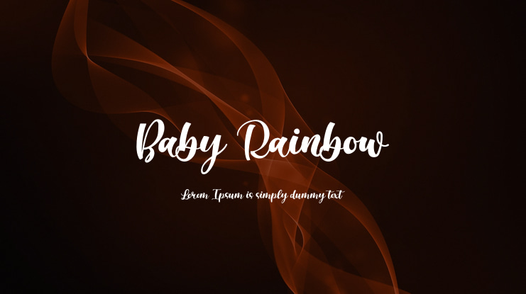 Baby Rainbow Font