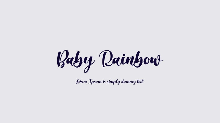 Baby Rainbow Font
