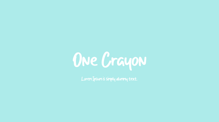 One Crayon Font