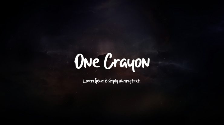 One Crayon Font