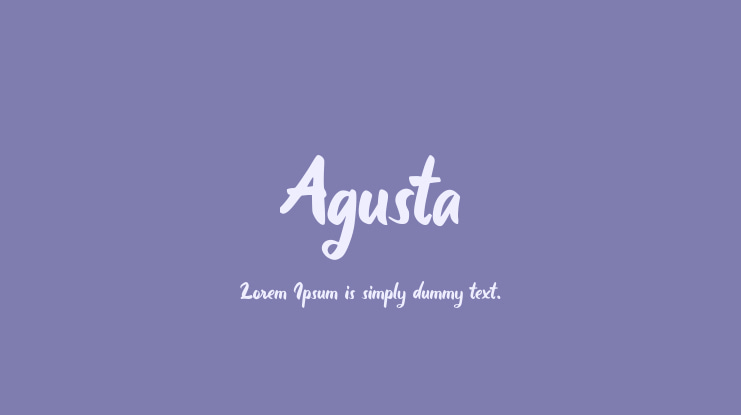 Agusta Font