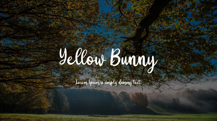 Yellow Bunny Font