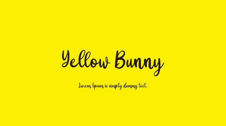 Yellow Bunny Font