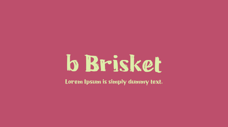 b Brisket Font