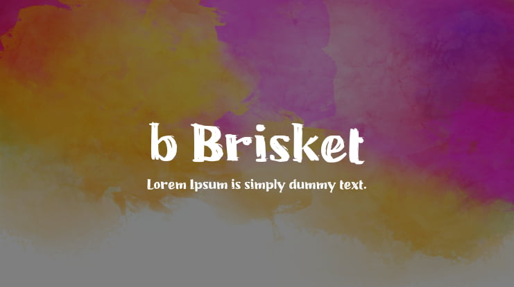 b Brisket Font