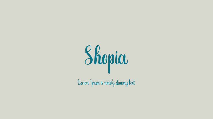 Shopia Font