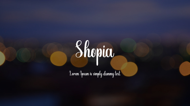 Shopia Font