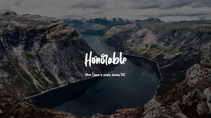 Honorable Font