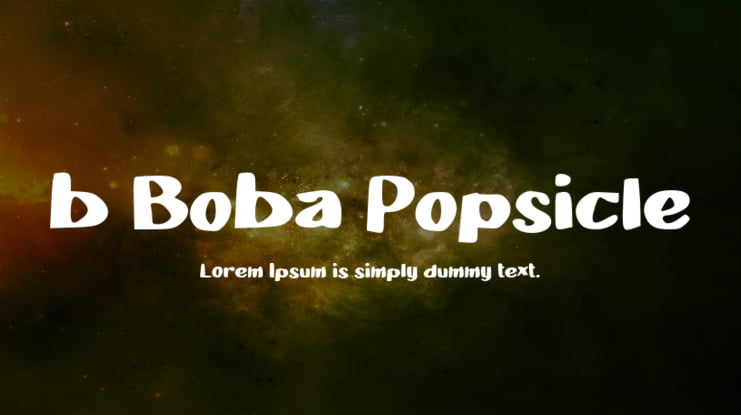 b Boba Popsicle Font