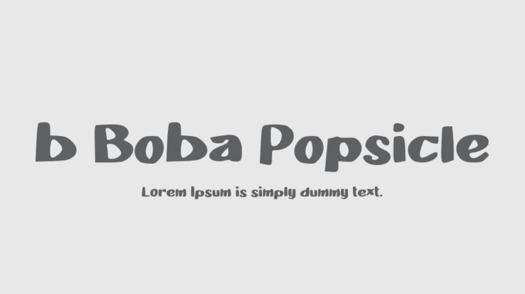 b Boba Popsicle Font