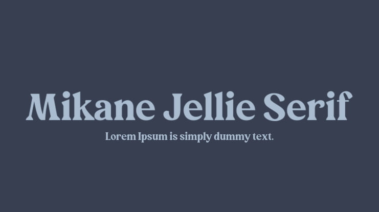 Mikane Jellie Serif Font