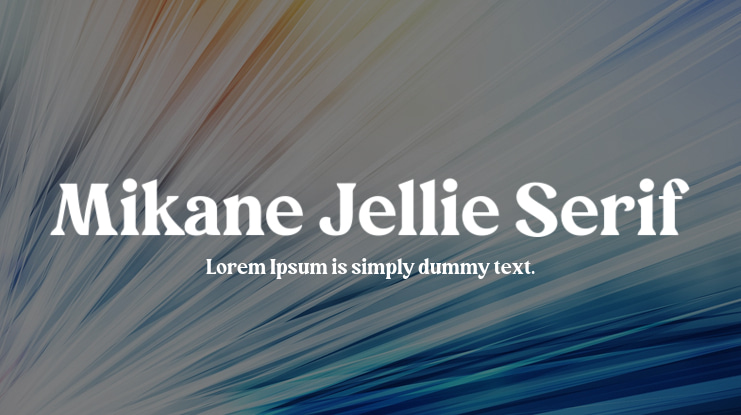 Mikane Jellie Serif Font