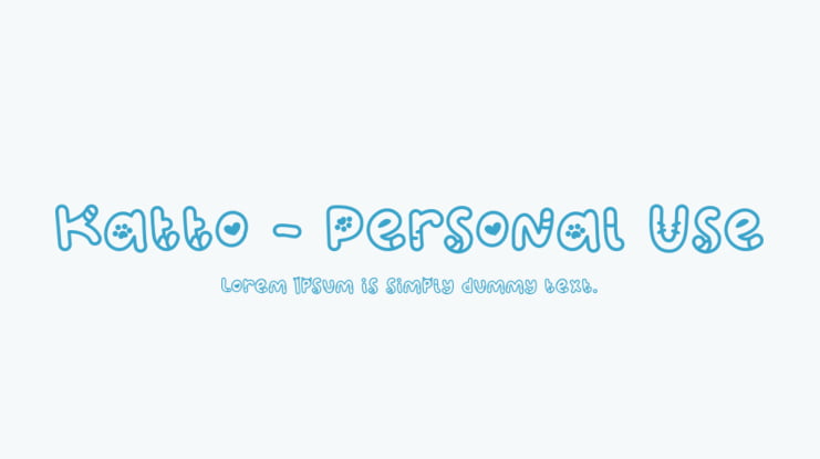 Katto - Personal Use Font