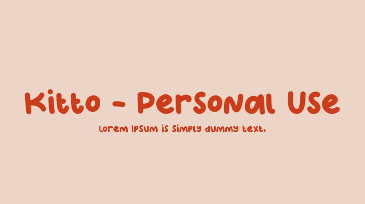 Kitto - Personal Use Font