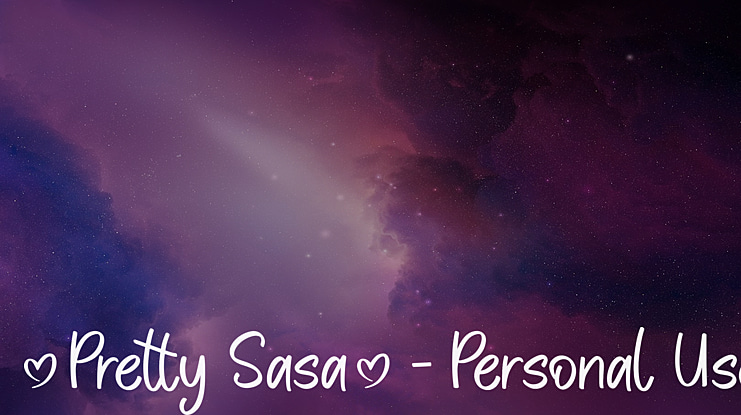 Pretty Sasa - Personal Use Font