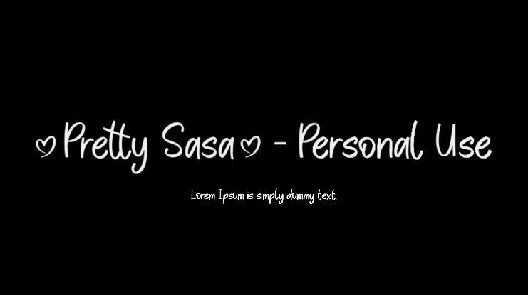 Pretty Sasa - Personal Use Font
