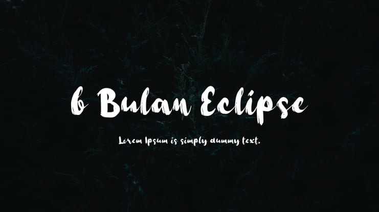 b Bulan Eclipse Font