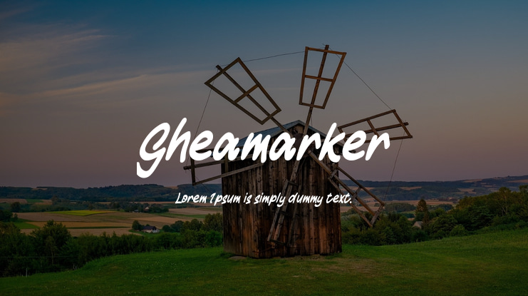 Gheamarker Font