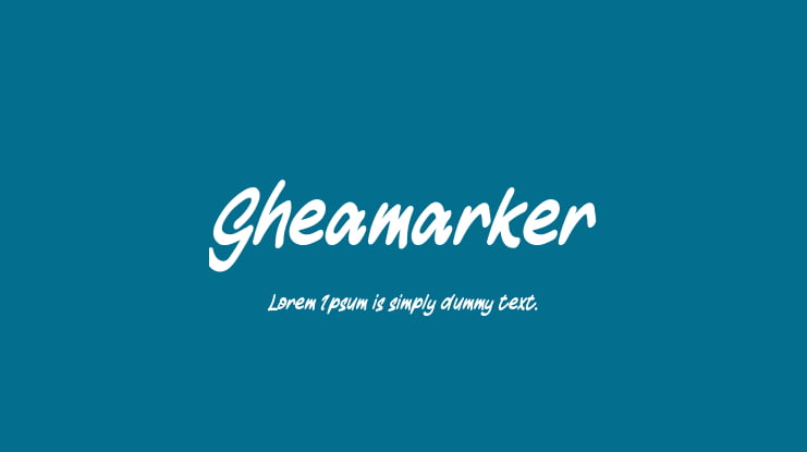Gheamarker Font