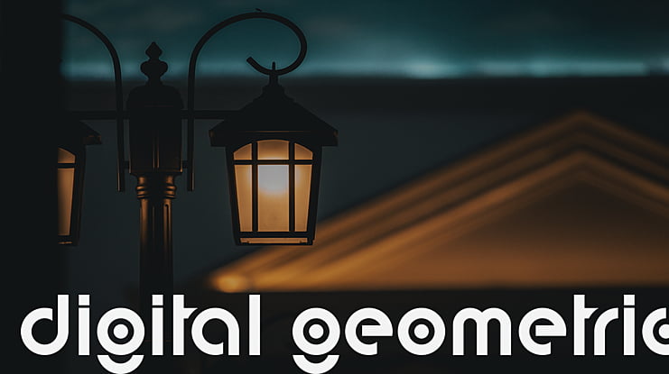digital geometric Font
