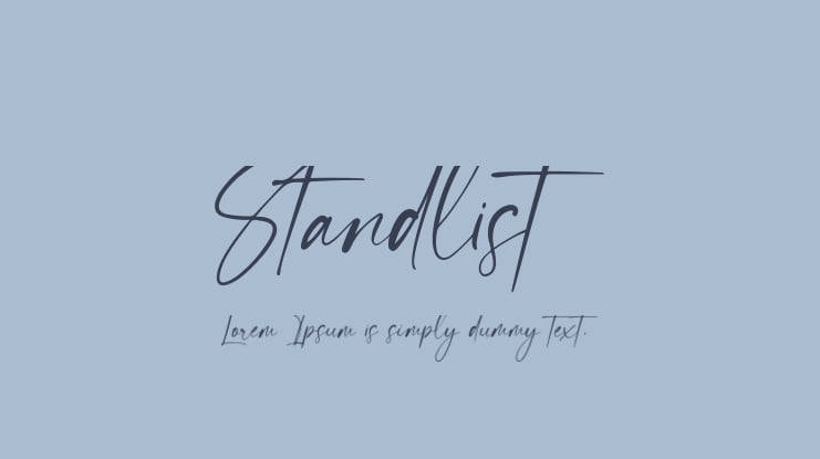 Standlist Font Family