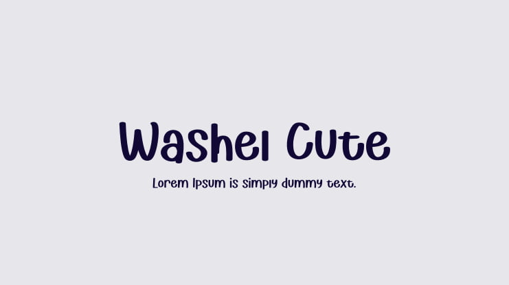 Washel Cute Font