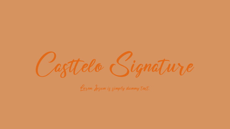 Casttelo Signature Font