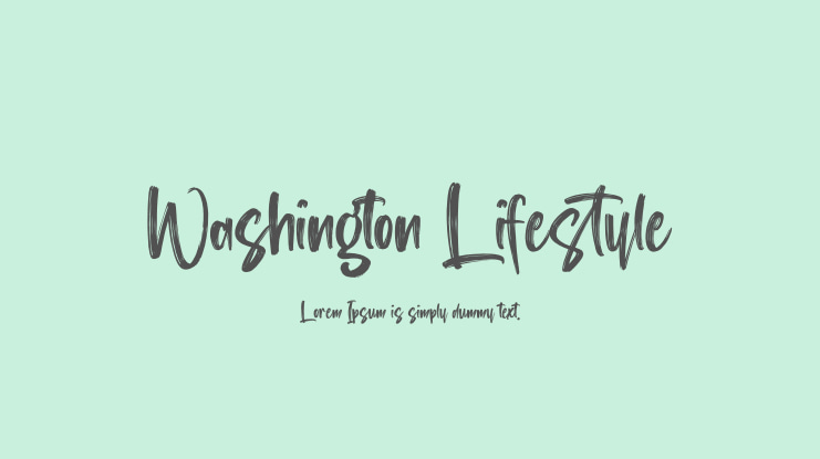 Washington Lifestyle Font