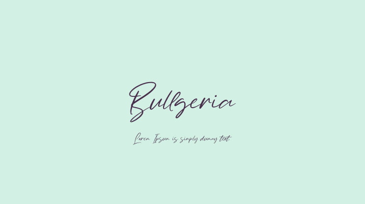 Bullgeria Font
