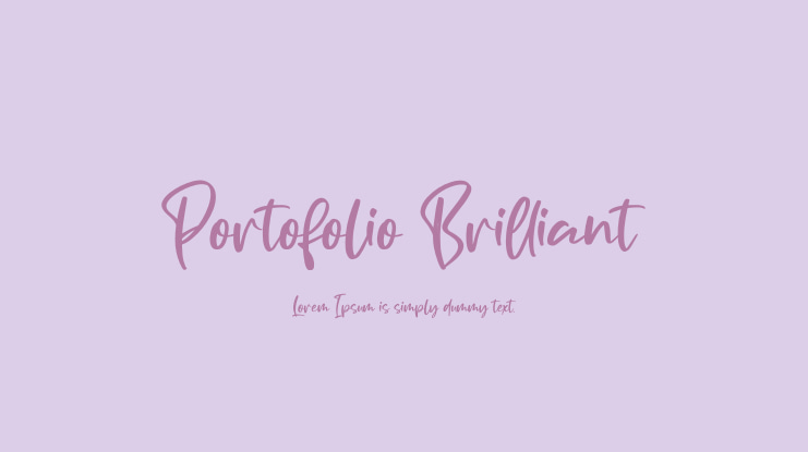 Portofolio Brilliant Font