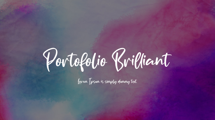 Portofolio Brilliant Font