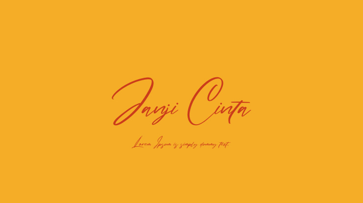Janji Cinta Font