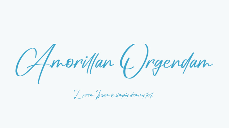 Amorillan Orgendam Font
