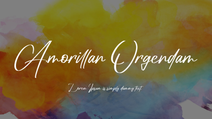 Amorillan Orgendam Font