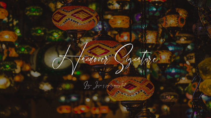 Handover Signature Font