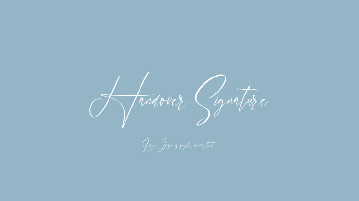 Handover Signature Font