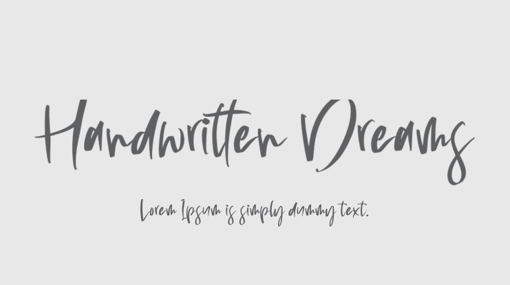 Handwritten Dreams Font