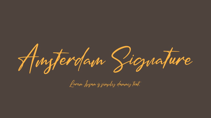 amsterdam signature two font free download