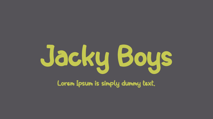 Jacky Boys Font