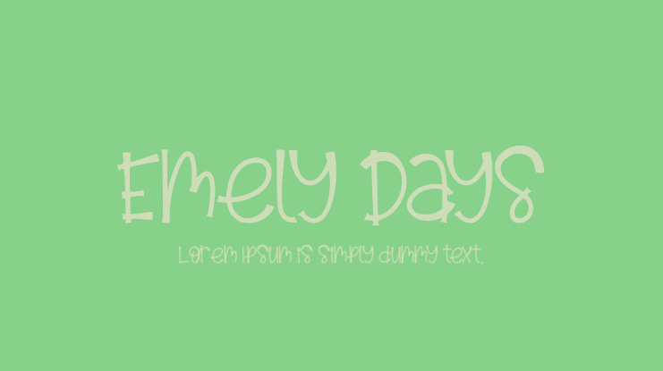 Emely Days Font