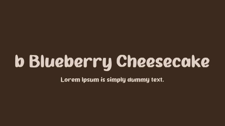 b Blueberry Cheesecake Font
